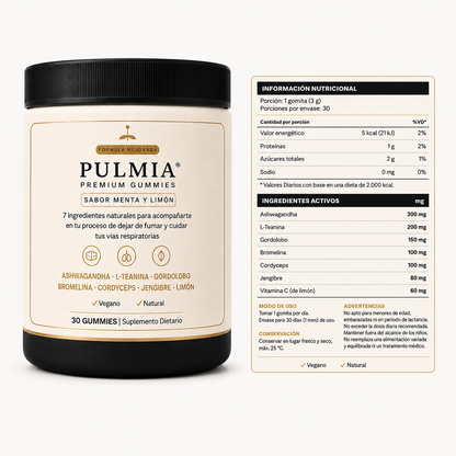Pulmia - Gomitas que te acompañan a dejar de fumar