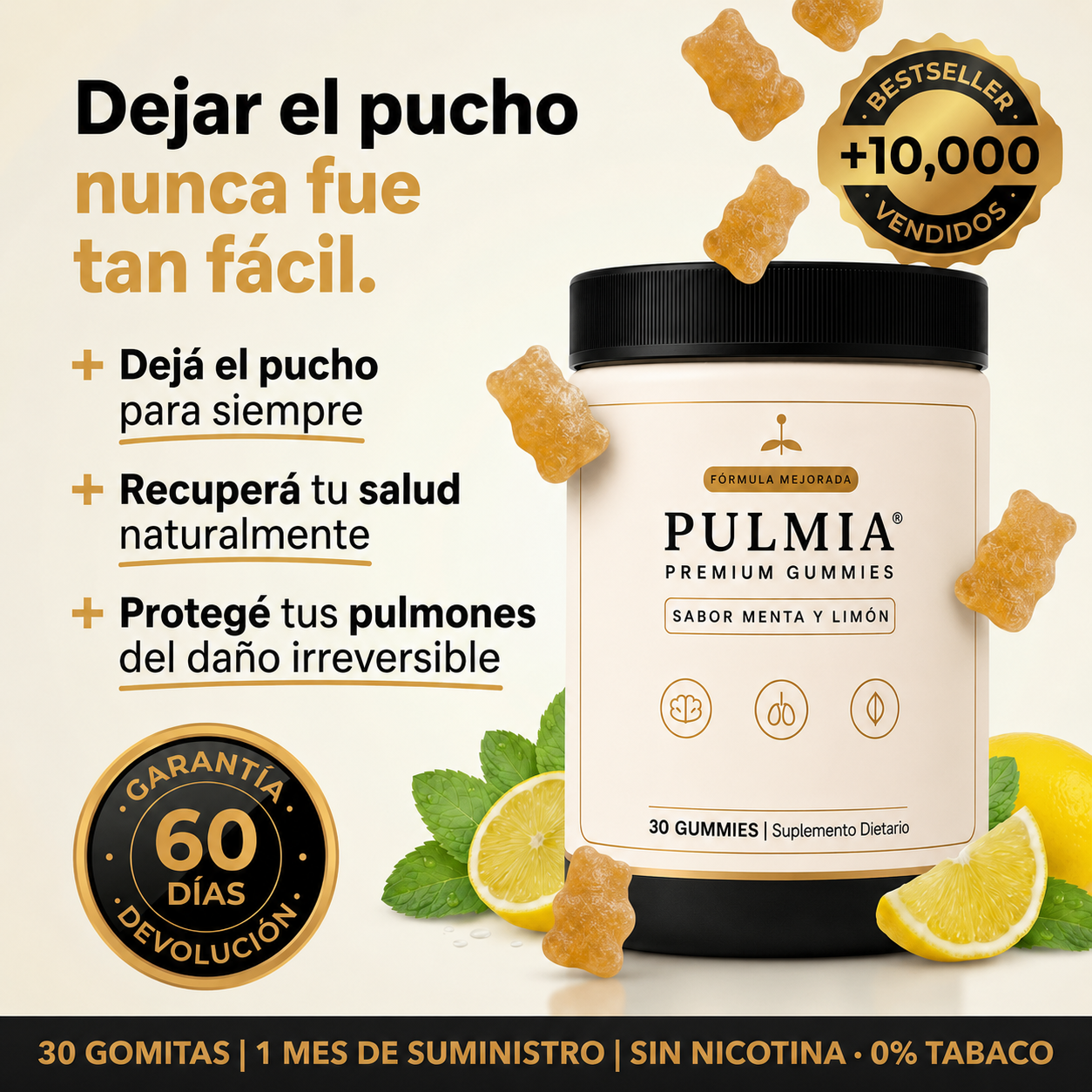 Pulmia - Gomitas que te acompañan a dejar de fumar